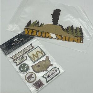 Wyoming Yellowstone Park Scrapbooking Supplies Die Cut Stickers Embellishments